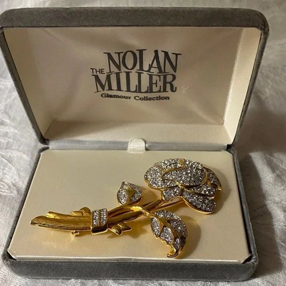 Nolan Miller Gold and Silver Sparkling Brooch - Picture 2 of 7